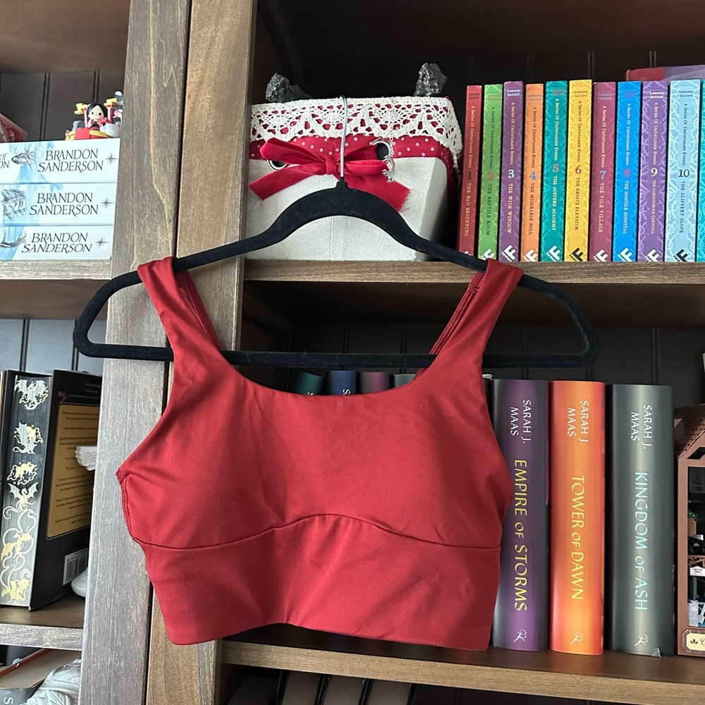 Red Gymshark sports bra
